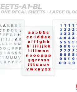 CRB All-in-One Number & Alphabet Rod Decal Kit - Peel & Stick Letters Supplies