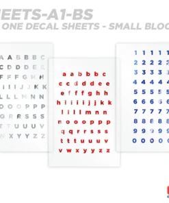 CRB All-in-One Number & Alphabet Rod Decal Kit - Peel & Stick Letters Supplies