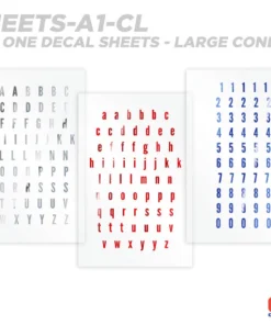 CRB All-in-One Number & Alphabet Rod Decal Kit - Peel & Stick Letters Supplies