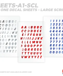 CRB All-in-One Number & Alphabet Rod Decal Kit - Peel & Stick Letters Supplies