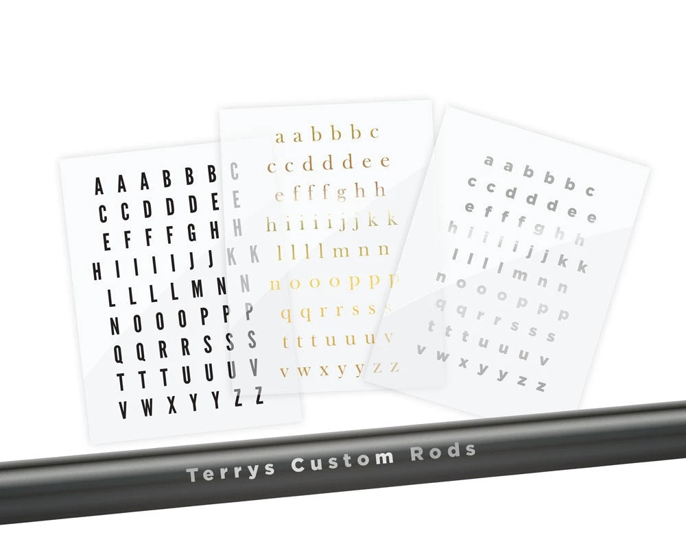 CRB Alphabet Rod Decals - Peel & Stick Letters