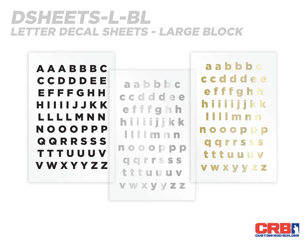 CRB Alphabet Rod Decals - Peel & Stick Letters