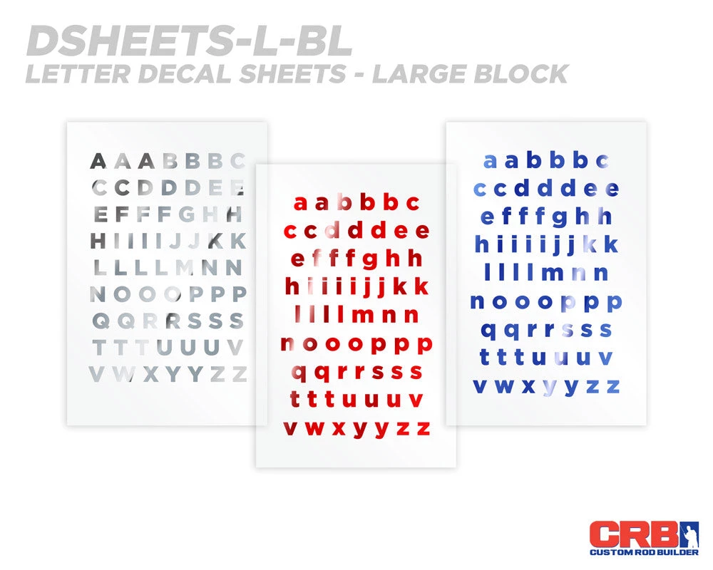 CRB Alphabet Rod Decals - Peel & Stick Letters