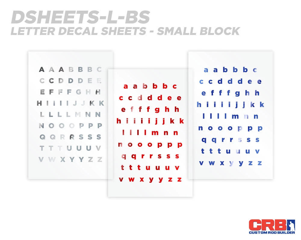 CRB Alphabet Rod Decals - Peel & Stick Letters