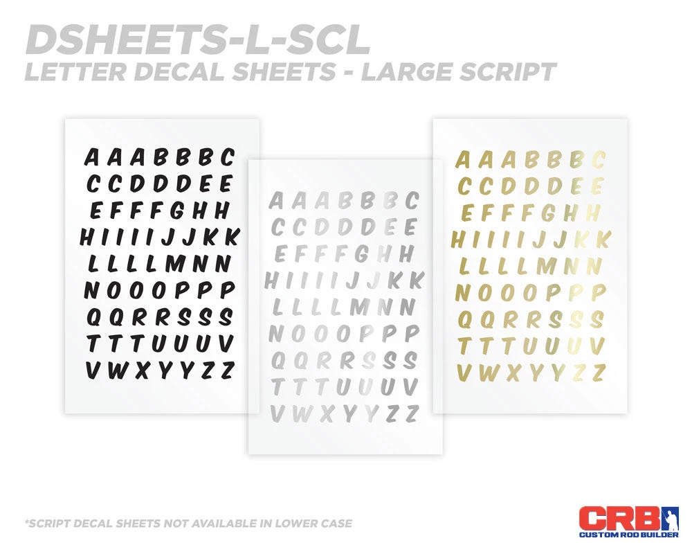 CRB Alphabet Rod Decals - Peel & Stick Letters