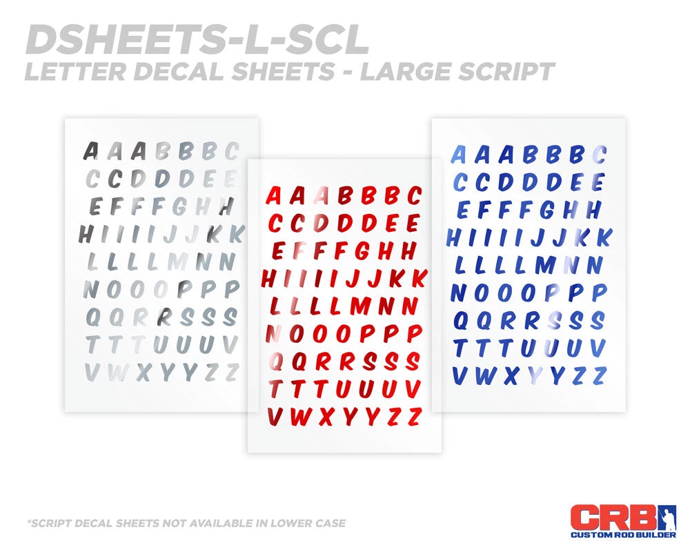 CRB Alphabet Rod Decals - Peel & Stick Letters