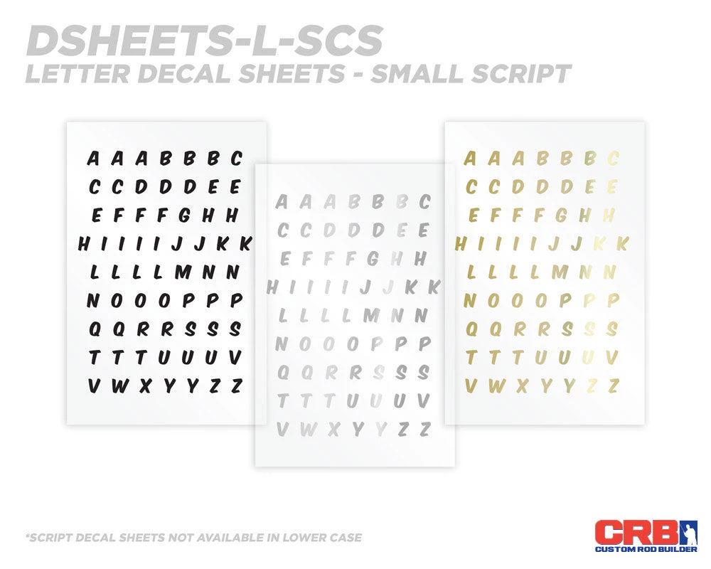 CRB Alphabet Rod Decals - Peel & Stick Letters