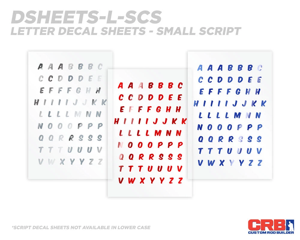 CRB Alphabet Rod Decals - Peel & Stick Letters