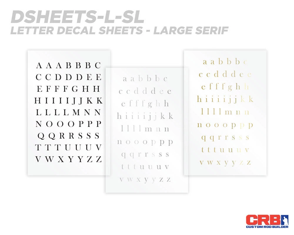 CRB Alphabet Rod Decals - Peel & Stick Letters