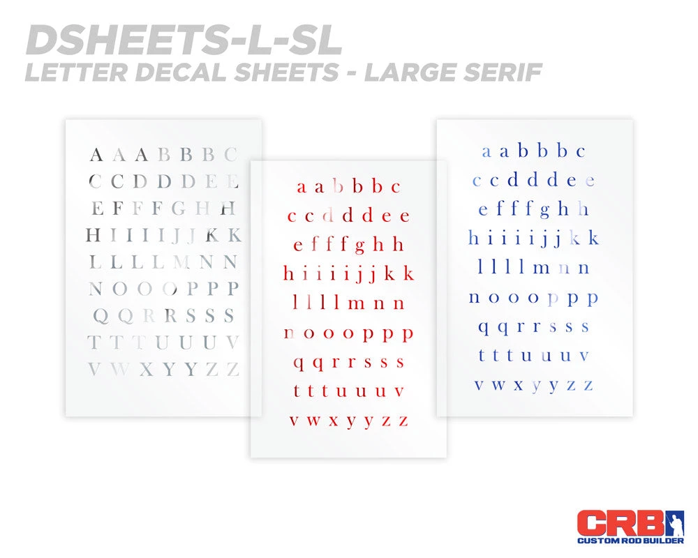 CRB Alphabet Rod Decals - Peel & Stick Letters