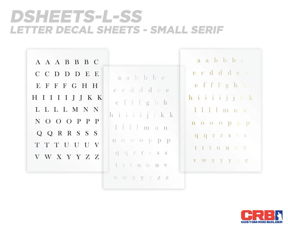 CRB Alphabet Rod Decals - Peel & Stick Letters