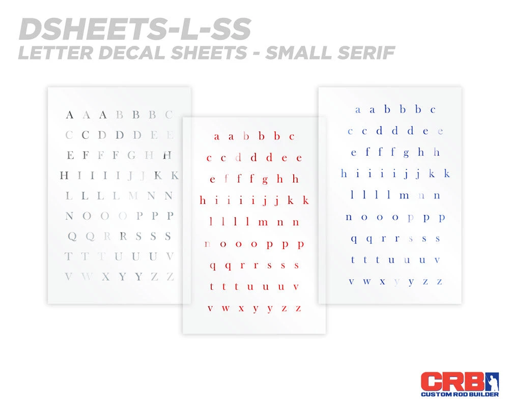 CRB Alphabet Rod Decals - Peel & Stick Letters