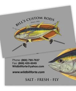 Mud Hole Custom Business Cards: Bamboo Frame With Crossing Rods Gear