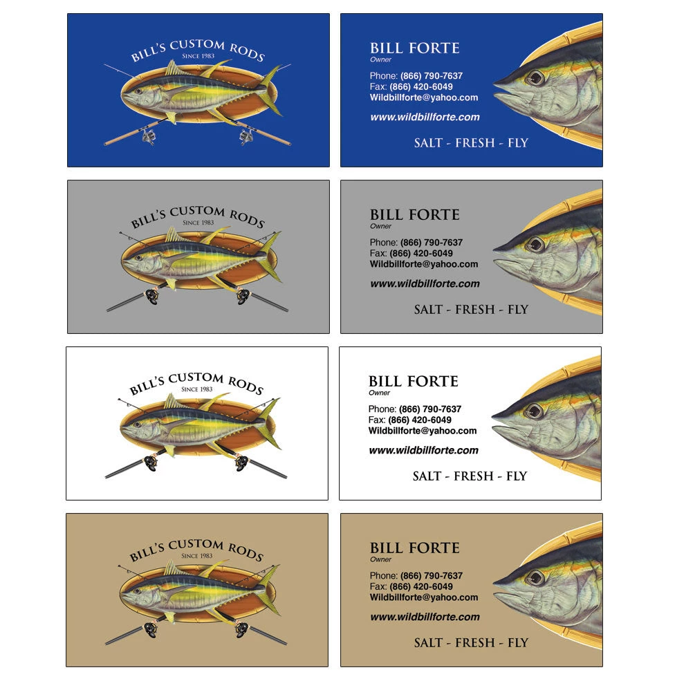 Mud Hole Custom Business Cards: Bamboo Frame With Crossing Rods Gear