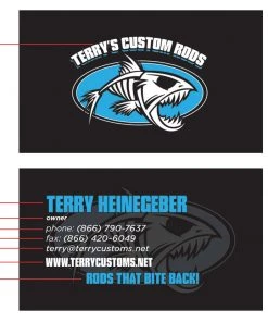 Mud Hole Custom Business Cards: Fish Skeleton