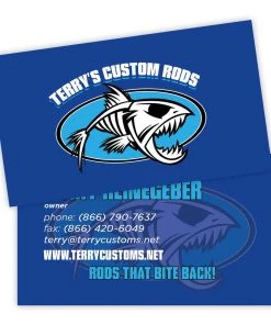 Mud Hole Custom Business Cards: Fish Skeleton