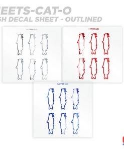 CRB Catfish Silhouette Rod Decals - Peel & Stick Supplies