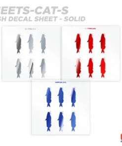 CRB Catfish Silhouette Rod Decals - Peel & Stick Supplies