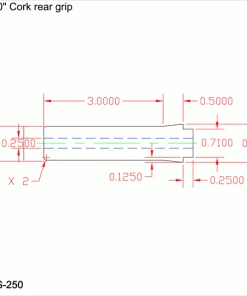 CRB Straight Rear Grip With Single Tenon For Spinning Rods