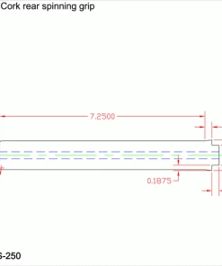 CRB Straight Rear Grip With Single Tenon For Spinning Rods
