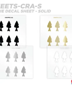 CRB Crappie Silhouette Rod Decals - Peel & Stick