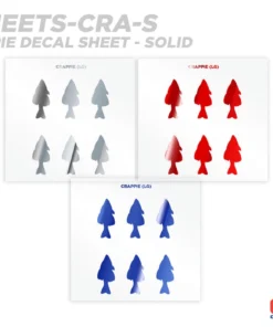 CRB Crappie Silhouette Rod Decals - Peel & Stick