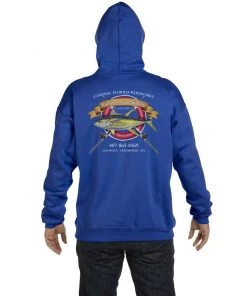 Mud Hole Custom Hoodie: Life Ring With Crossing Rods