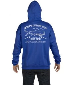Mud Hole Gear Custom Hoodie: Vintage Distressed Fish And Rods