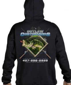 Mud Hole Gear Custom Hoodie: Largemouth Bass Chasing Lure