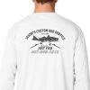 Mud Hole Gear Long-Sleeve Mesh Performance Tee: Vintage Distressed Fish And Rods