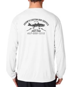 Mud Hole Gear Long-Sleeve Mesh Performance Tee: Vintage Distressed Fish And Rods