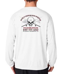 Mud Hole Long-Sleeve Mesh Performance Tee: Skull With Crossing Rods
