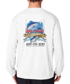 Mud Hole Long-Sleeve Mesh Performance Tee: Assorted Saltwater Gamefish
