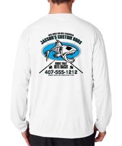 Mud Hole Gear Long-Sleeve Mesh Performance Tee: Fish Skeleton