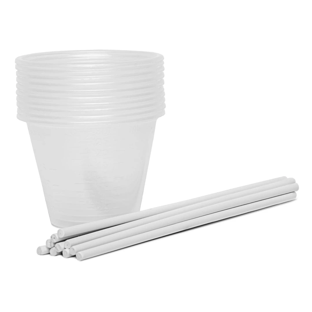CRB Supplies Mixing Cups & Sticks (10 Pack)