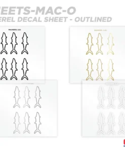 CRB Mackerel Silhouette Rod Decals - Peel & Stick Supplies