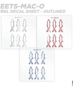 CRB Mackerel Silhouette Rod Decals - Peel & Stick Supplies