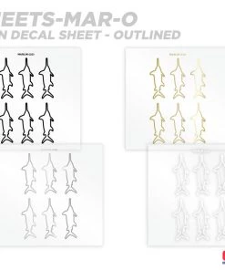 CRB Marlin Silhouette Rod Decals - Peel & Stick Supplies