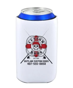 Mud Hole Gear Personalized Can Koozie 016 Pirate Skull Life Preserver