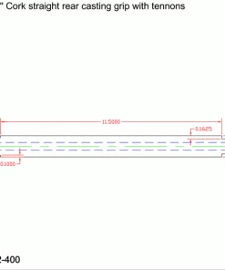 CRB Components Straight Rear Grip With Two Tenons For Casting Rods