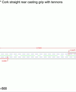 CRB Components Straight Rear Grip With Two Tenons For Casting Rods