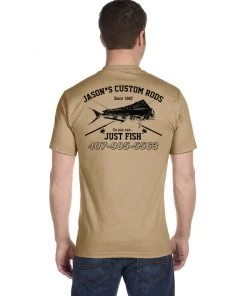 Mud Hole Custom T-Shirt: Vintage Distressed Fish And Rods Gear