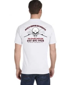 Mud Hole Custom T-Shirt: Skull With Crossing Rods Gear