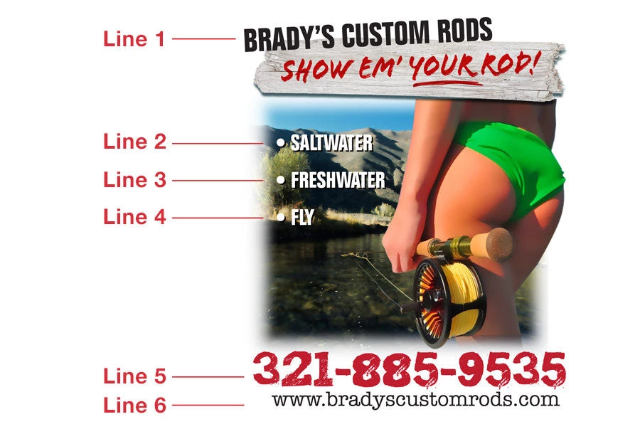 Mud Hole Gear Custom T-Shirt: Show 'Em Your Rod (Female Fly Angler)