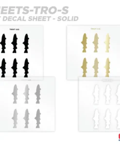 CRB Trout Silhouette Rod Decals - Peel & Stick