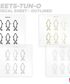 CRB Tuna Silhouette Rod Decals - Peel & Stick Supplies