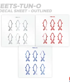 CRB Tuna Silhouette Rod Decals - Peel & Stick Supplies