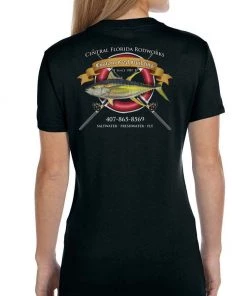 Mud Hole Women's Custom T-Shirt: Life Ring With Crossing Rods