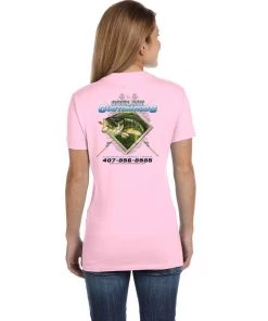 Mud Hole Gear Women's Custom T-Shirt: Largemouth Bass Chasing Lure